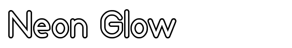 Neon Glow font preview